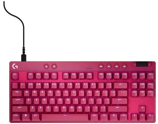 Logitech G PRO X TKL LIGHTSPEED - Logitech Magnetic Analog - Linear - Gaming-Tastatur - Ohne Numpad - Nordisch - Rot
