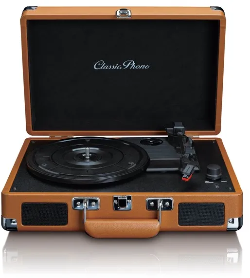 Lenco PHONO TT-10BN - Koffer-Plattenspieler mit Lautsprechern - Braun - Plattenspieler Braun